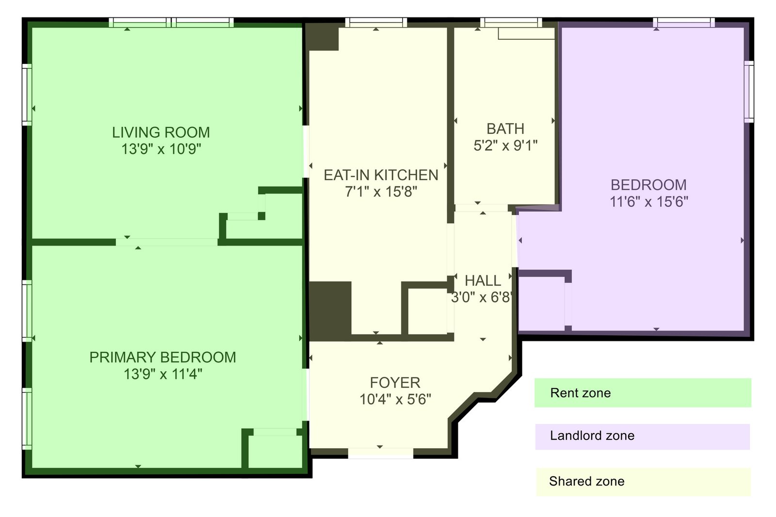 Shared space floor plan