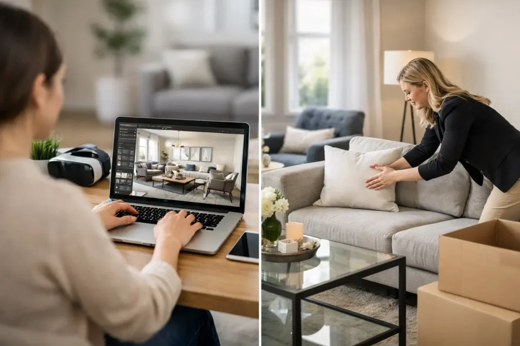 Virtual Staging vs Traditional Staging