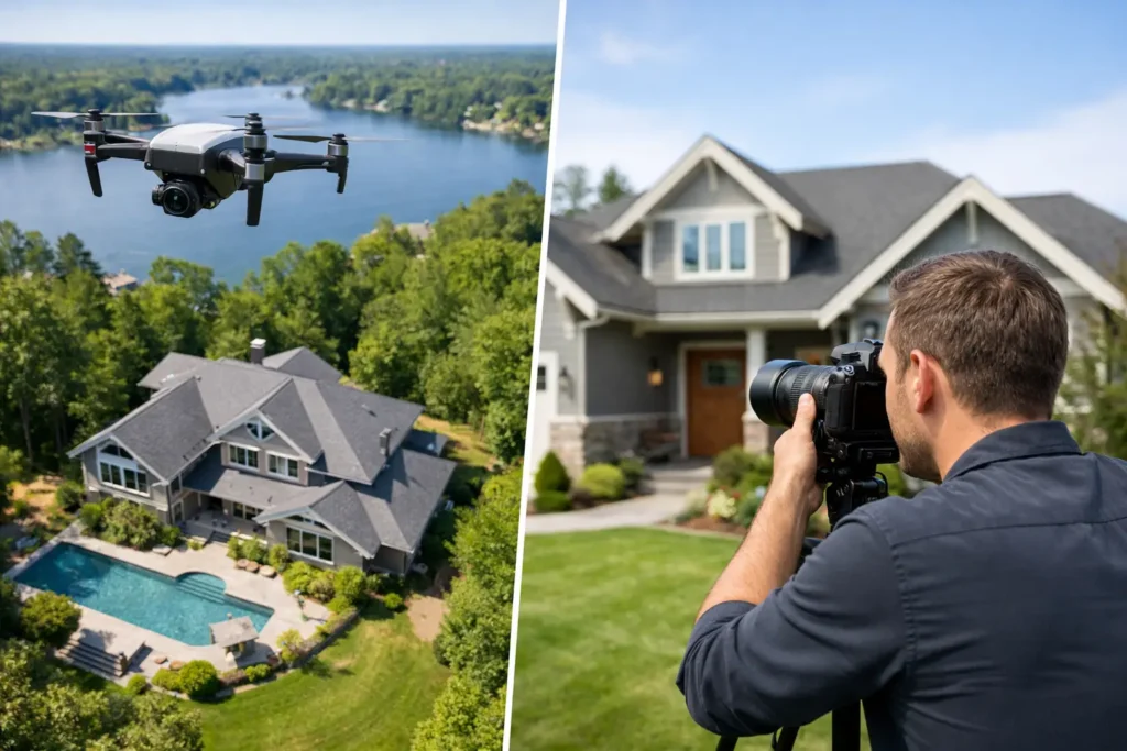 Drone Photography vs Ground Photography for Listings